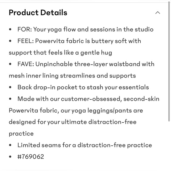 NWT Athleta Elation Straight Shadow Gray Leg 2.0 Sz M/P (# 769062) - Picture 7 of 8